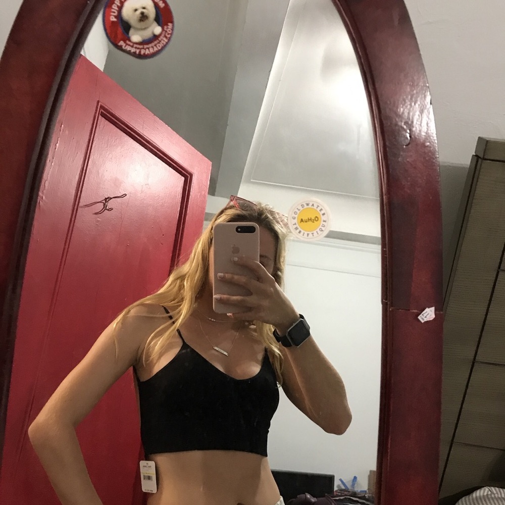 FREE PEOPLE BLACK BRA NEW WITH TAGS M/L